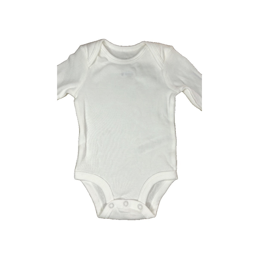 Carters Girls White Onesie Size: 3 months White
