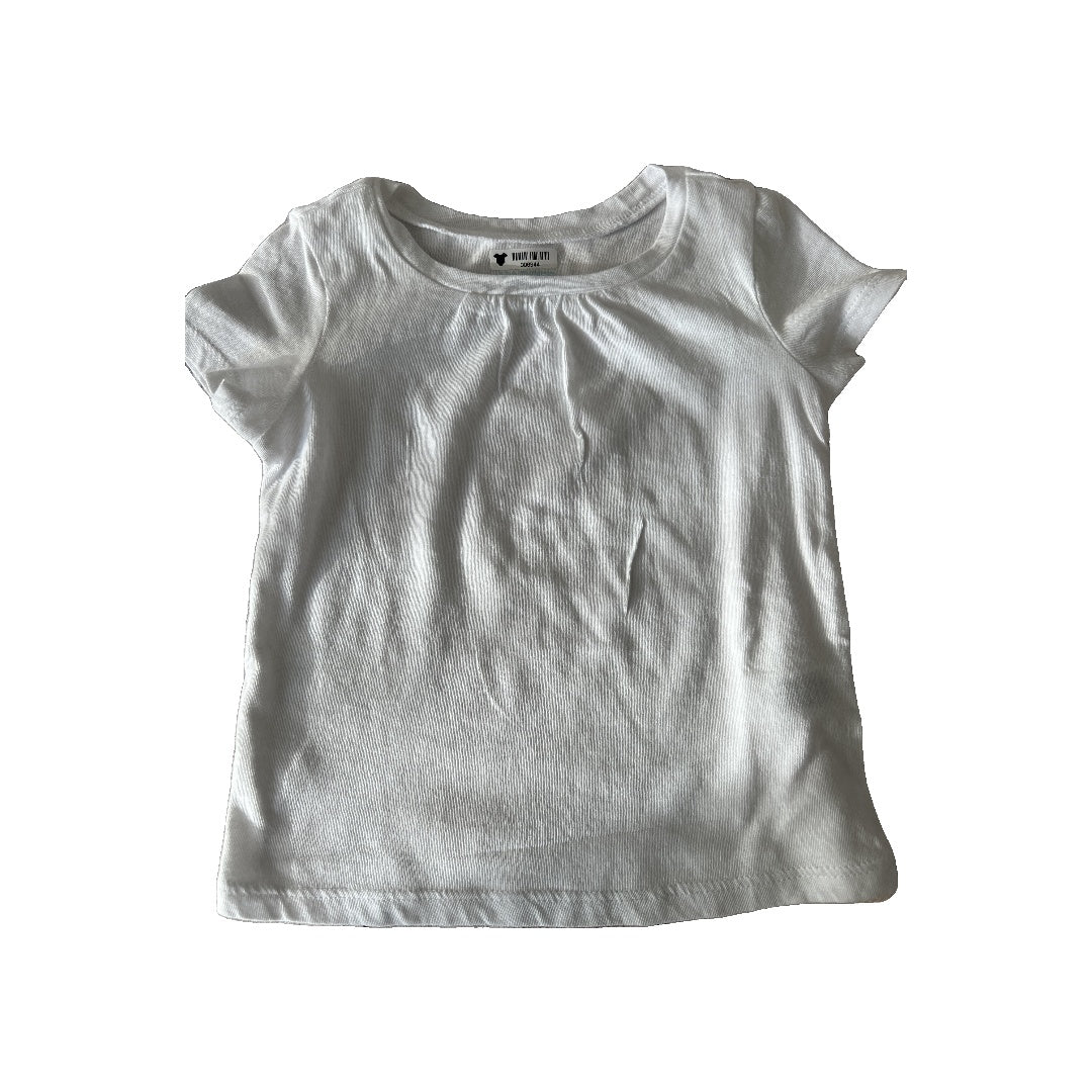 Harper Canyon Girls White T-Shirt Size: 18 months White