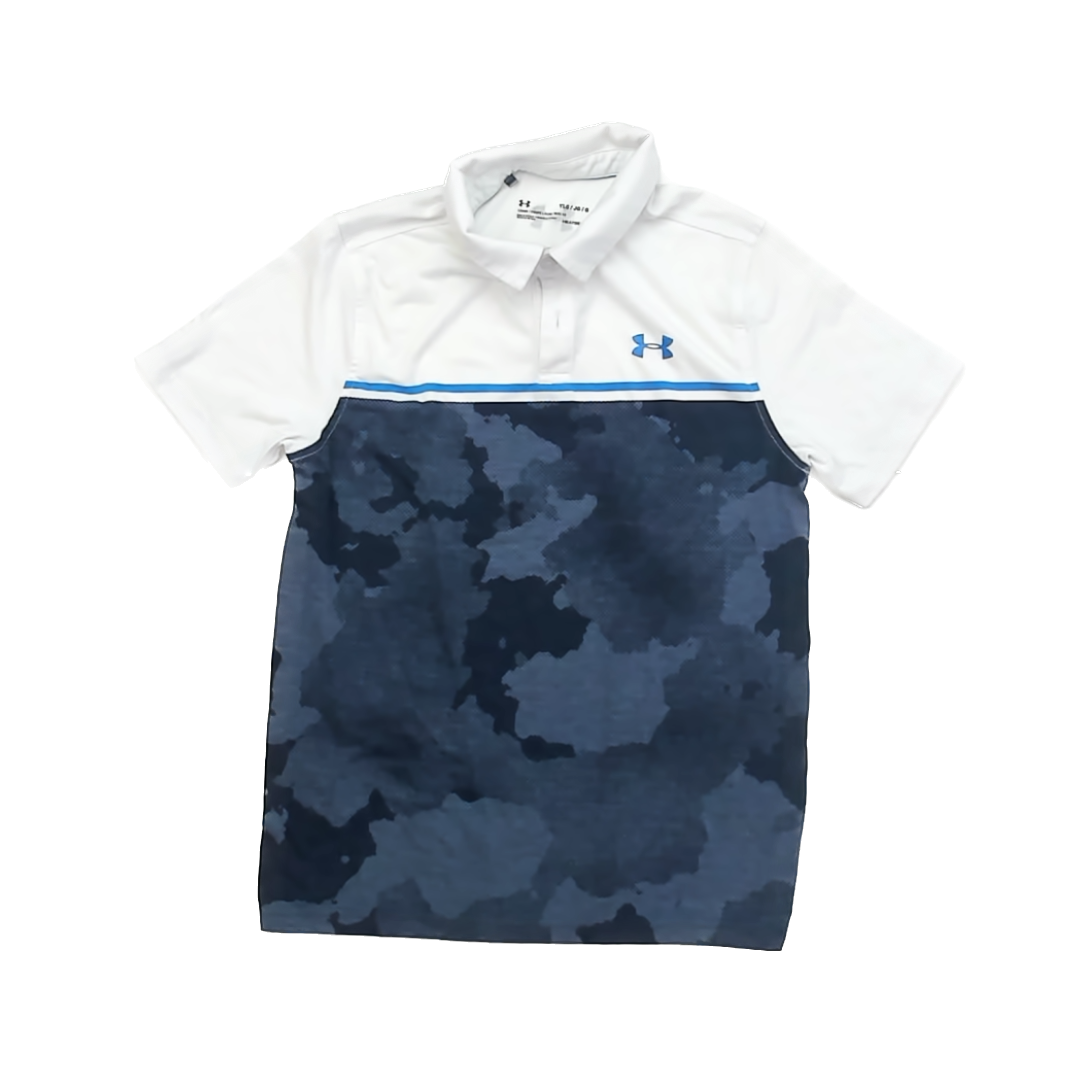 Under Armour Boys White Polo Shirt Size: YLG (14-16 Years) White