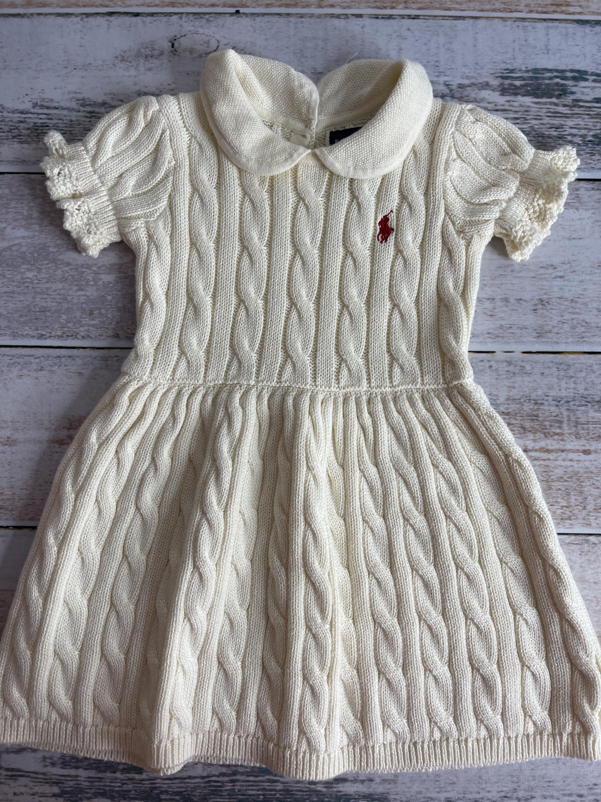 Ralph Lauren Girls White Dress Size: 9 months White