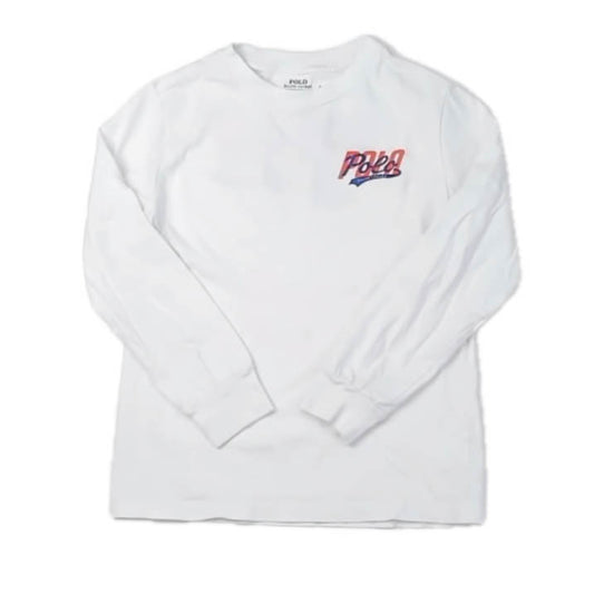 Ralph Lauren Boys White Long Sleeve T-Shirt Size: 7 Years White