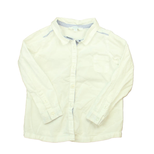 Jacadi Boys White Button Down Long Sleeve Size: 2T