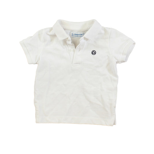 Mayoral Boys White Polo Shirt Size: 6 Months White
