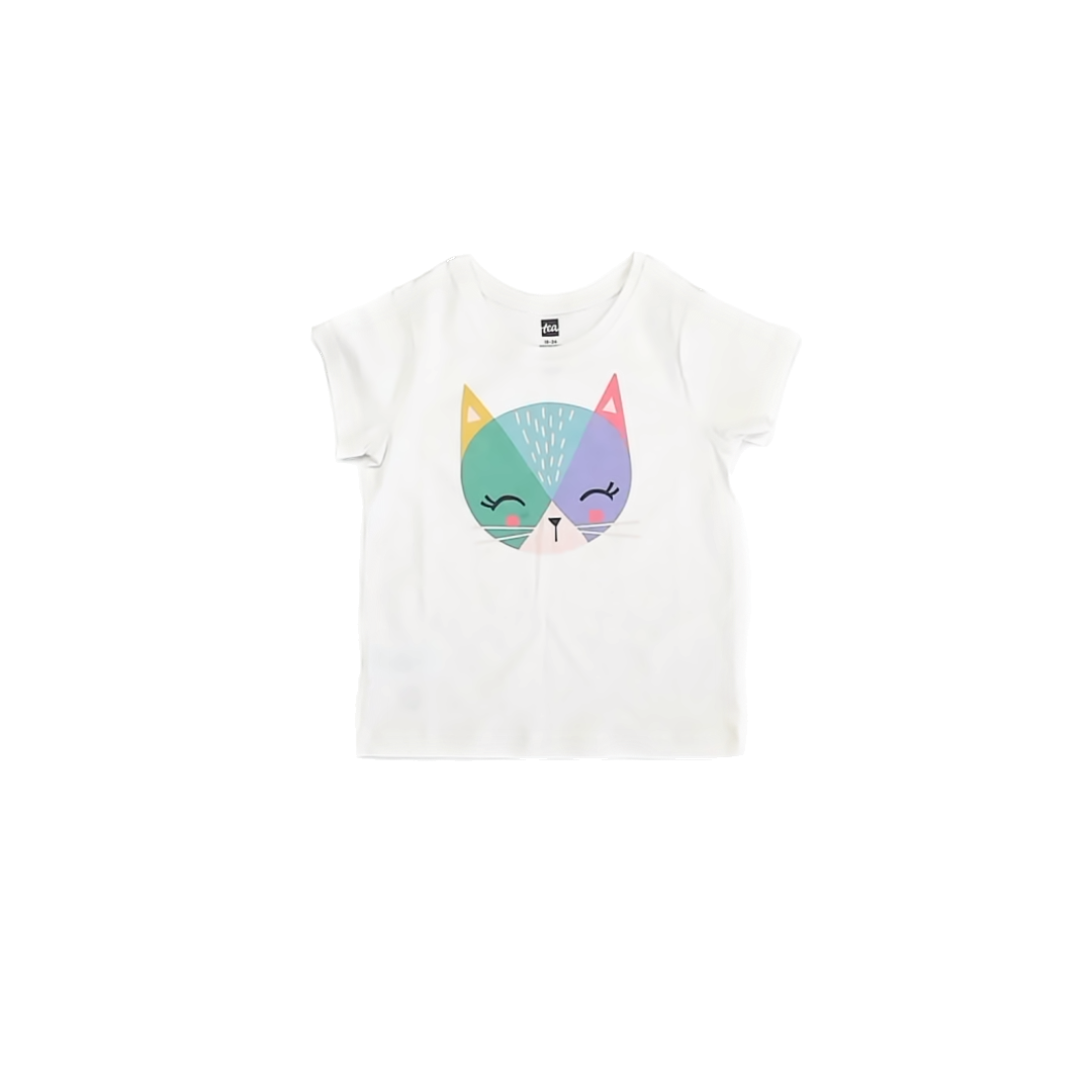 Tea Collection Girls White T-Shirt Size: 18-24 Months White