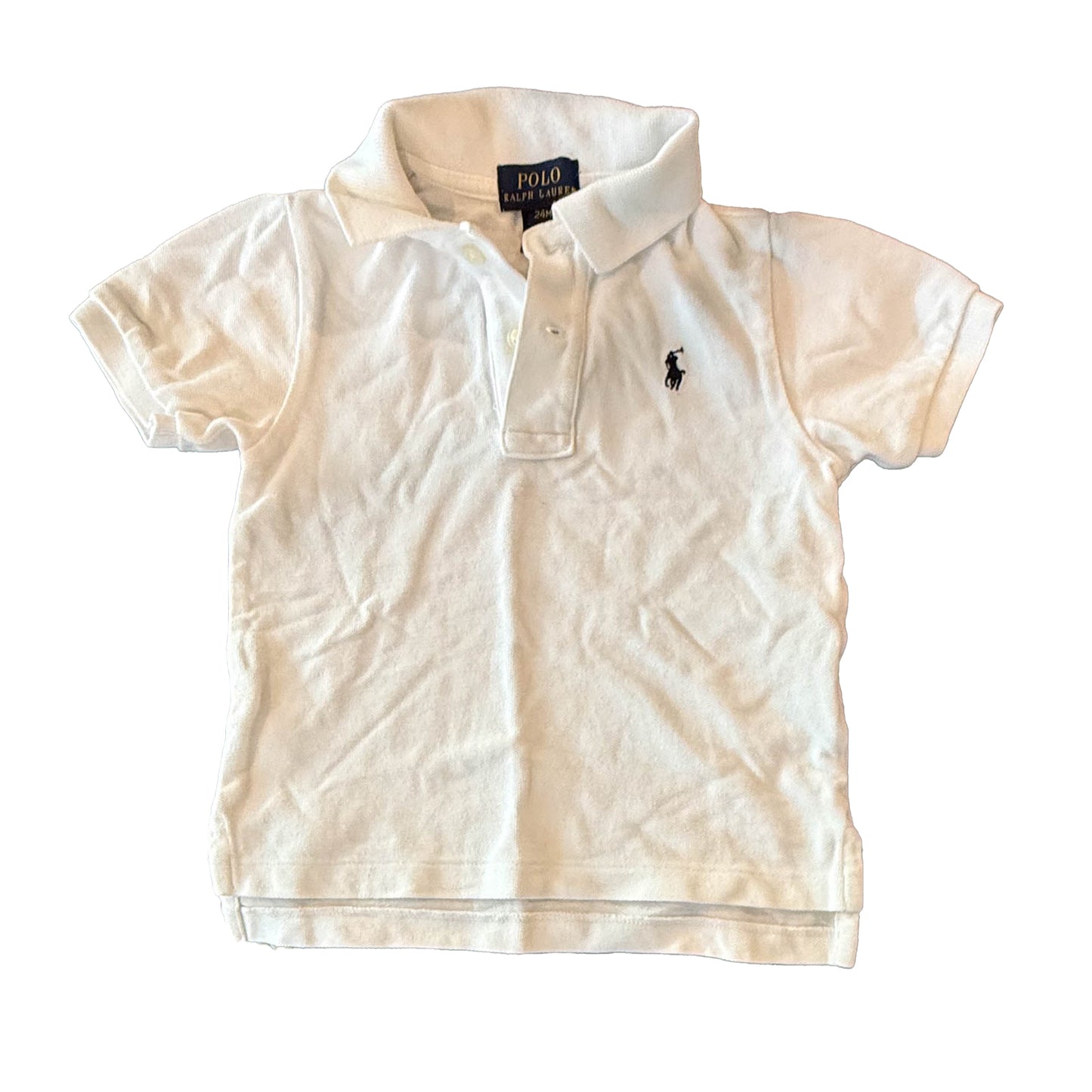 Ralph Lauren Boys White Polo Shirt Size: 24 Months White