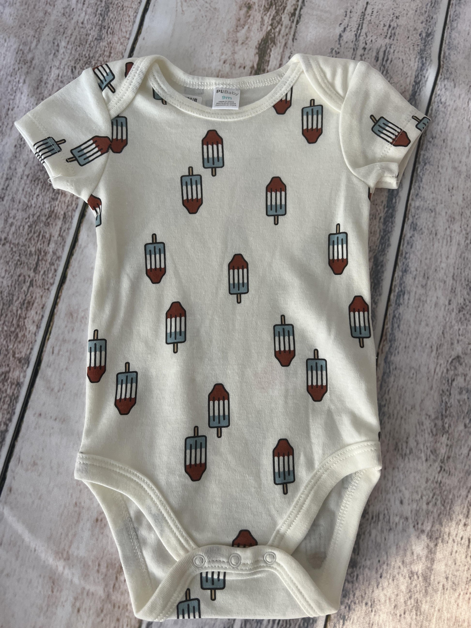 PL Baby Boys White Onesie Size: 9 months White