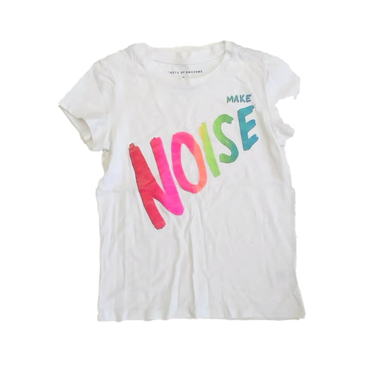 Rockets of Awesome Girls White T-Shirt Size: 8 Years White