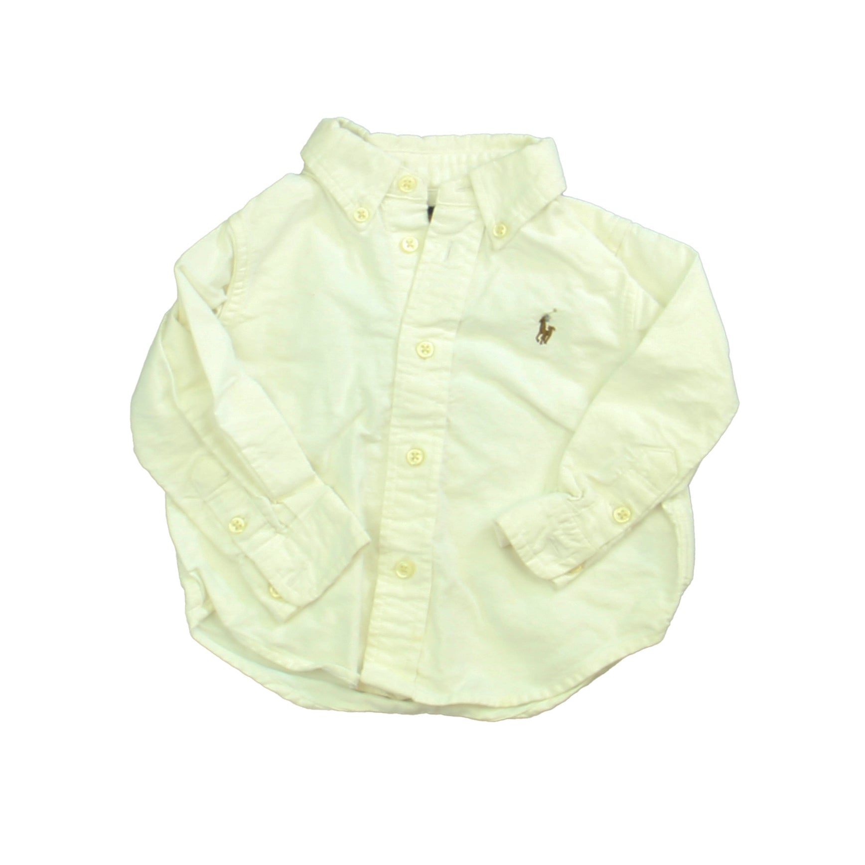 Ralph Lauren Boys White Button Down Long Sleeve Size: 12 Months White