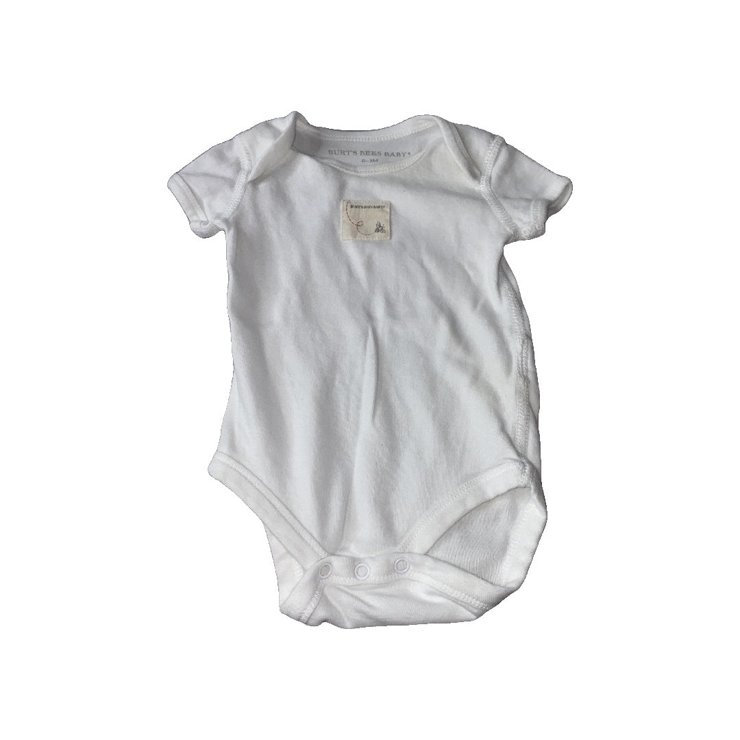 Burt's Bees Unisex White Onesie Size: 0-3 months White