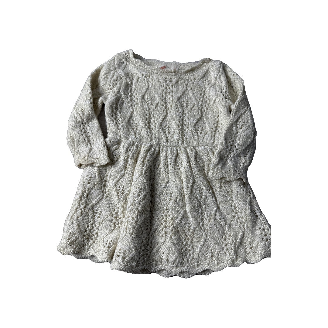 Cat & Jack Girls White Dress Size: 12 months White