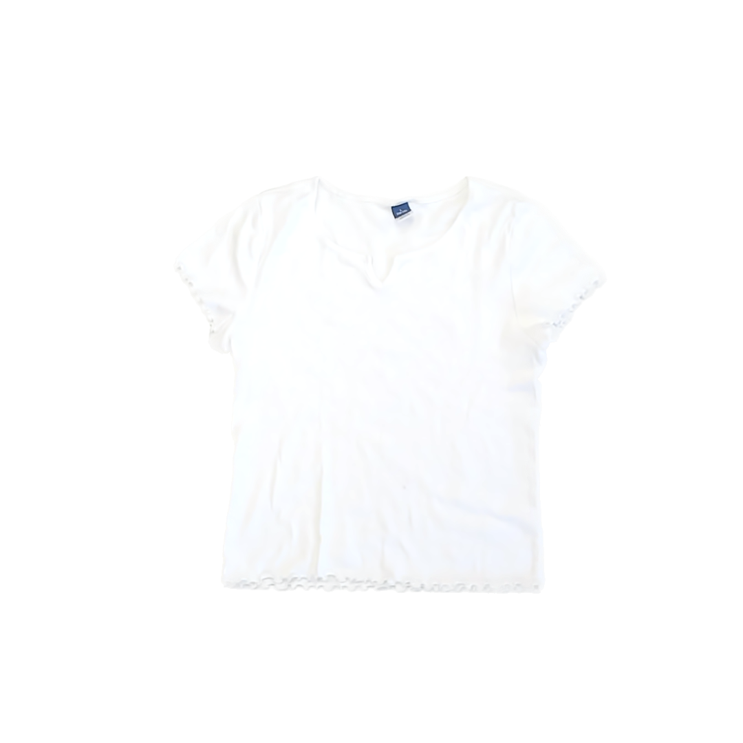 Old Navy Girls White T-Shirt Size: 10-12 Years White