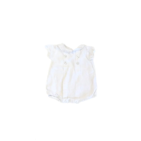 me me Boys White Romper Size: 6 Months White