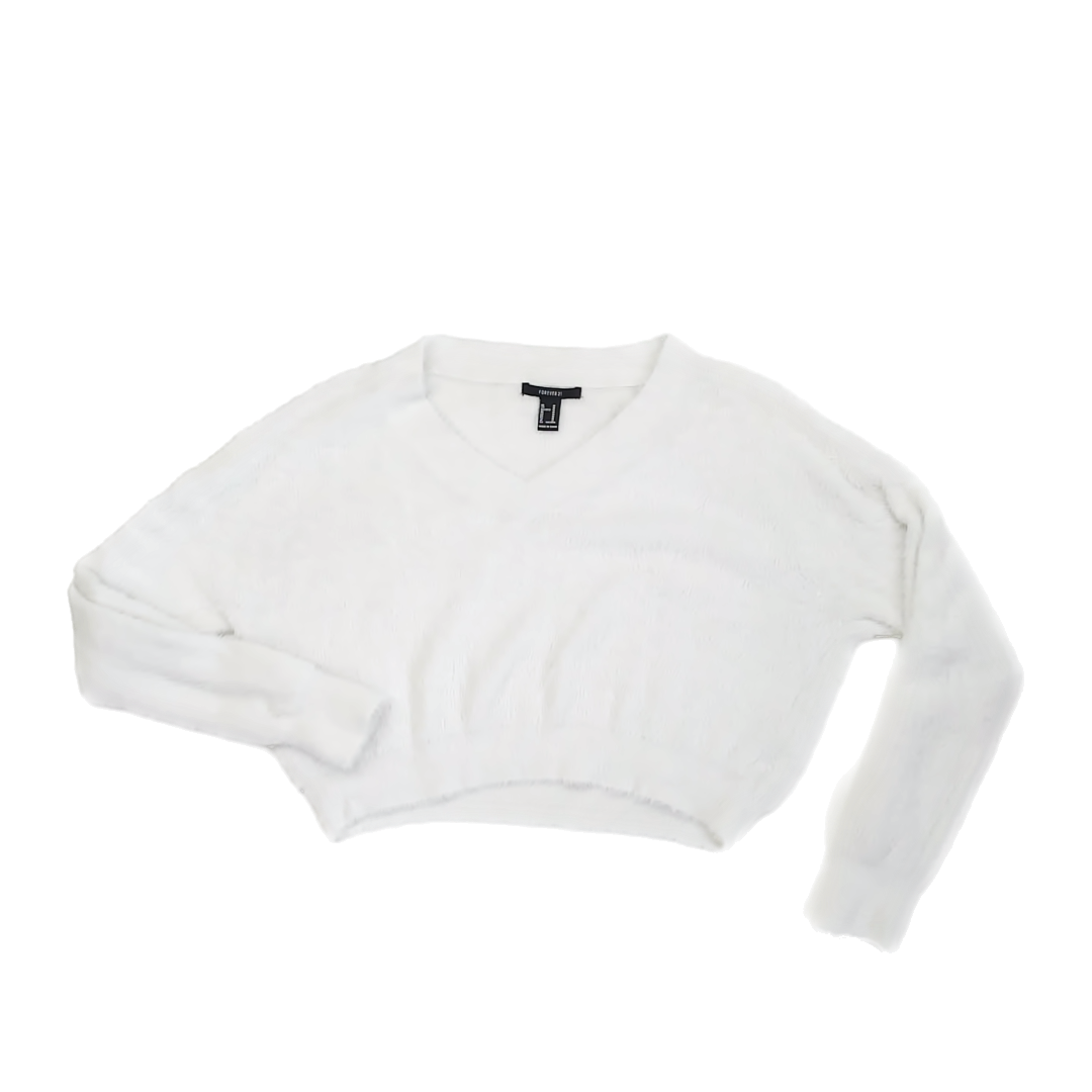 Forever 21 Girls White Sweater Size: Medium White