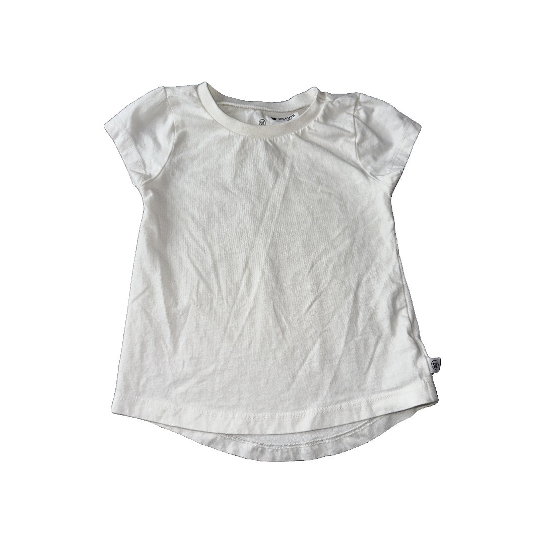 Honest co Unisex White T-Shirt Size: 2T White