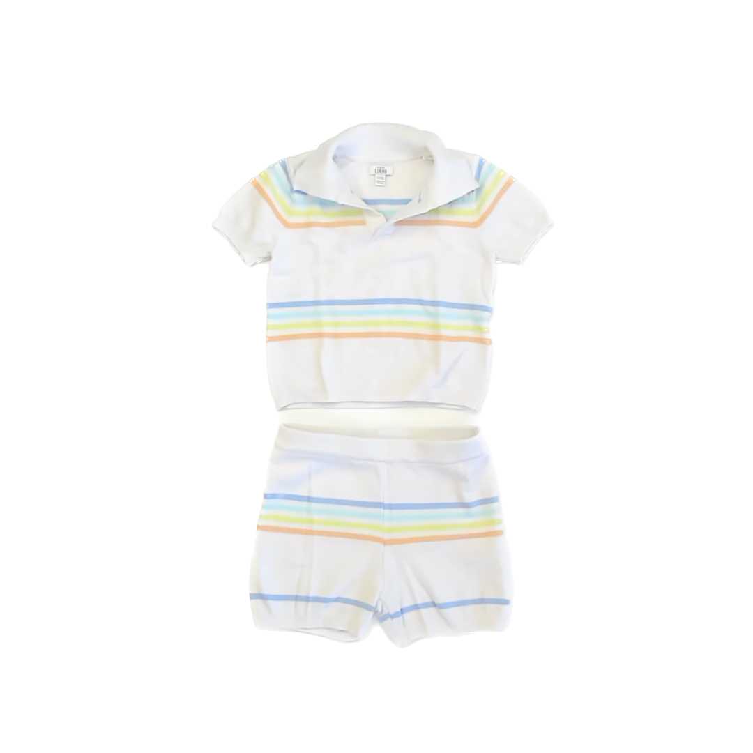 Laughing Llama Boys White Apparel Sets Size: 12 Months White