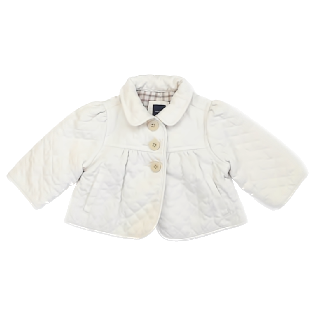 Gap Girls White Jacket Size: 3-6 Months White