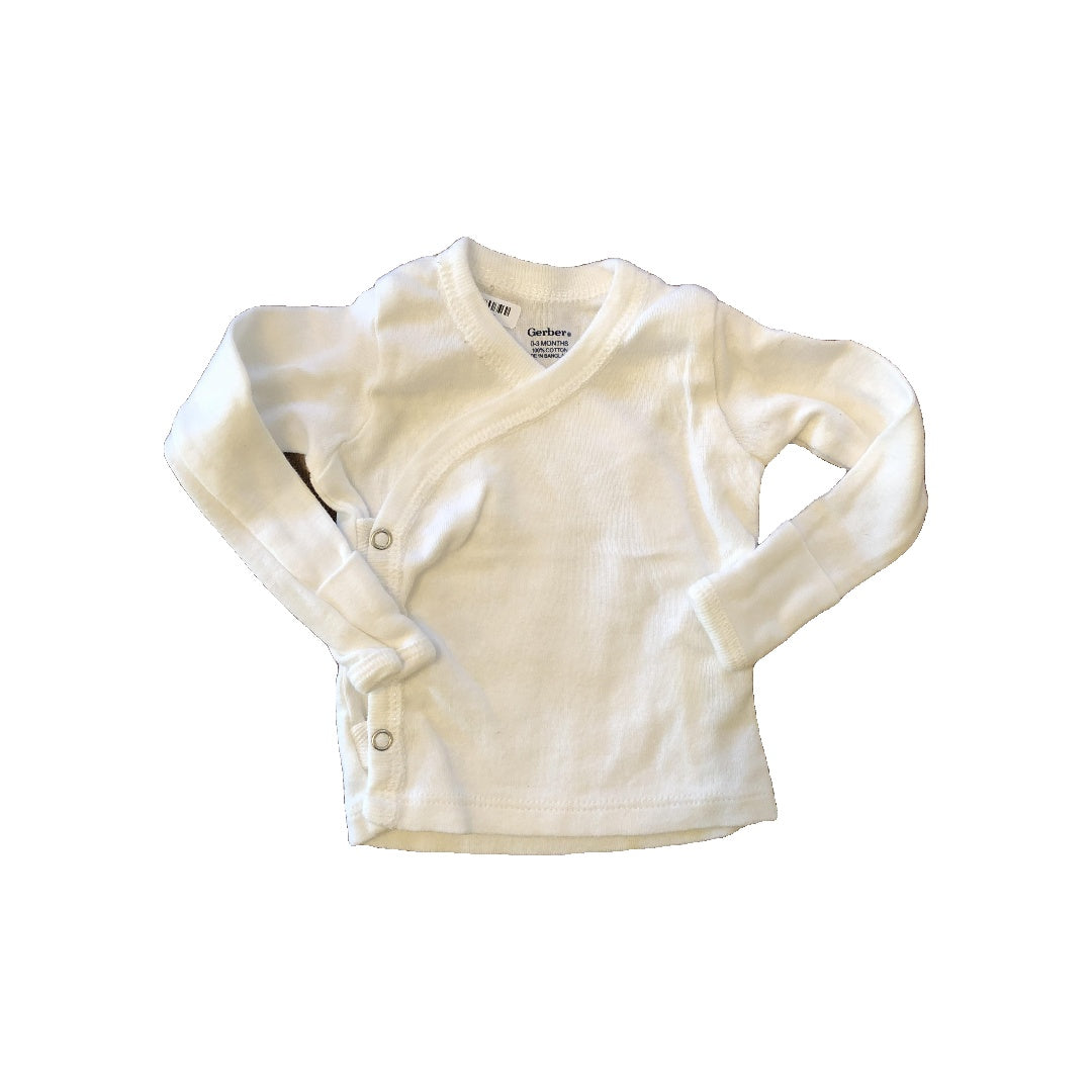Gerber orgs Girls White Shirt Size: 0-3 months White