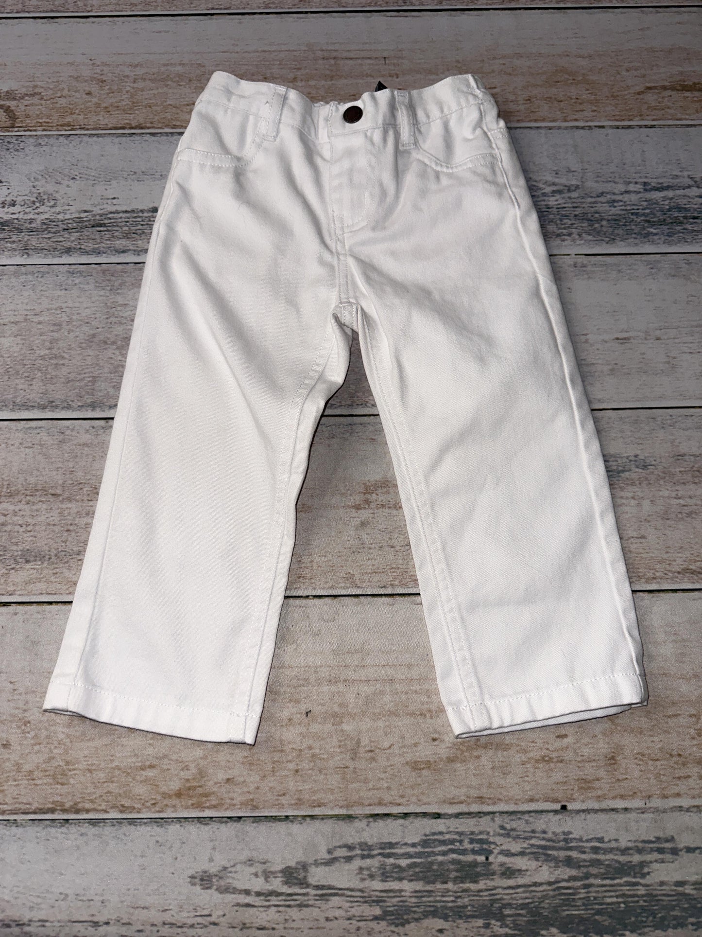 Nautica Unisex White Jeans Size: 24 months White