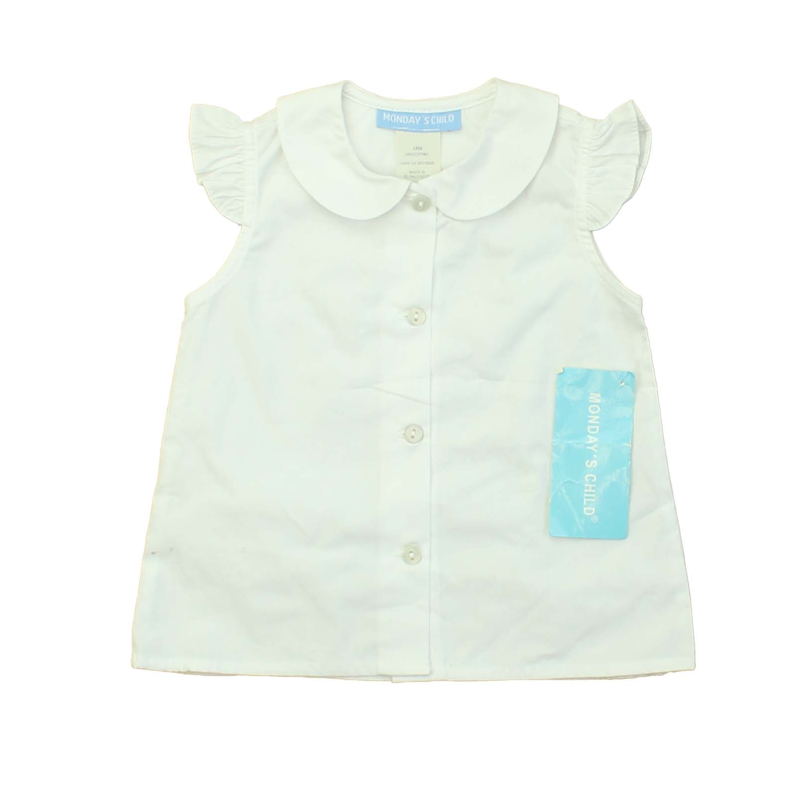 Monday's Child Girls White Blouse Size: 18 Months White