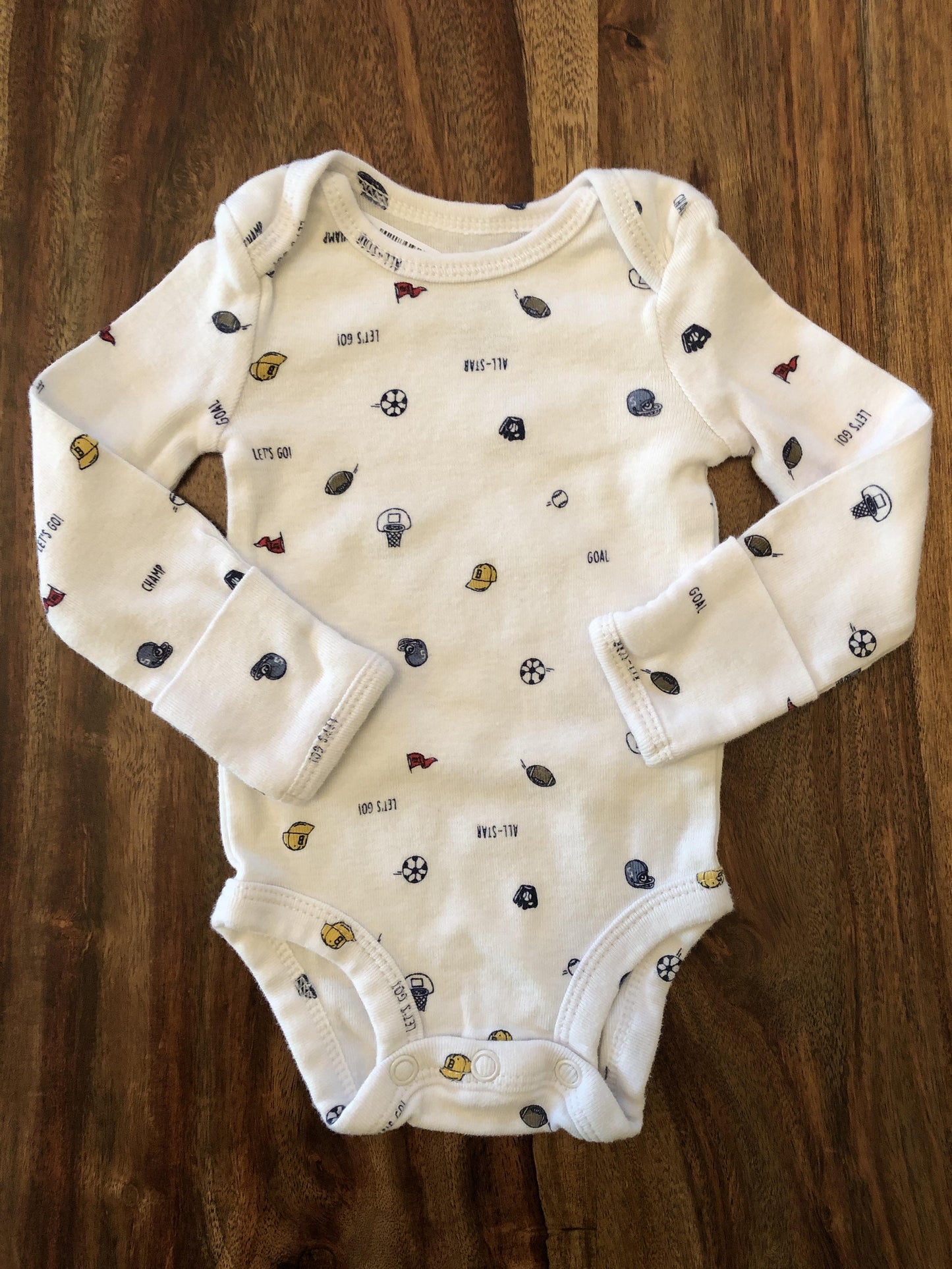Carters Boys White Onesie Size: Newborn White