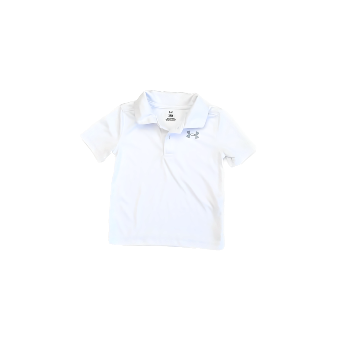 Under Armour Boys White Polo Shirt Size: 24 Months White