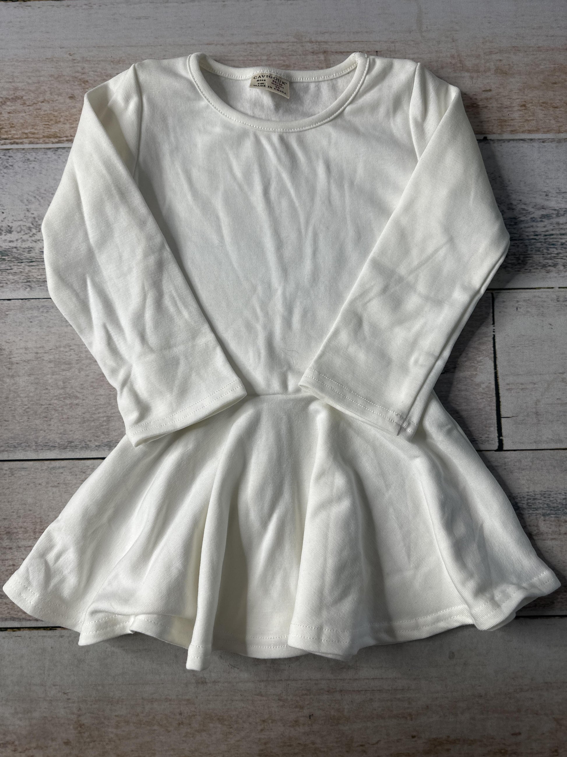 Cavigour Girls White Dress Size: 3T White