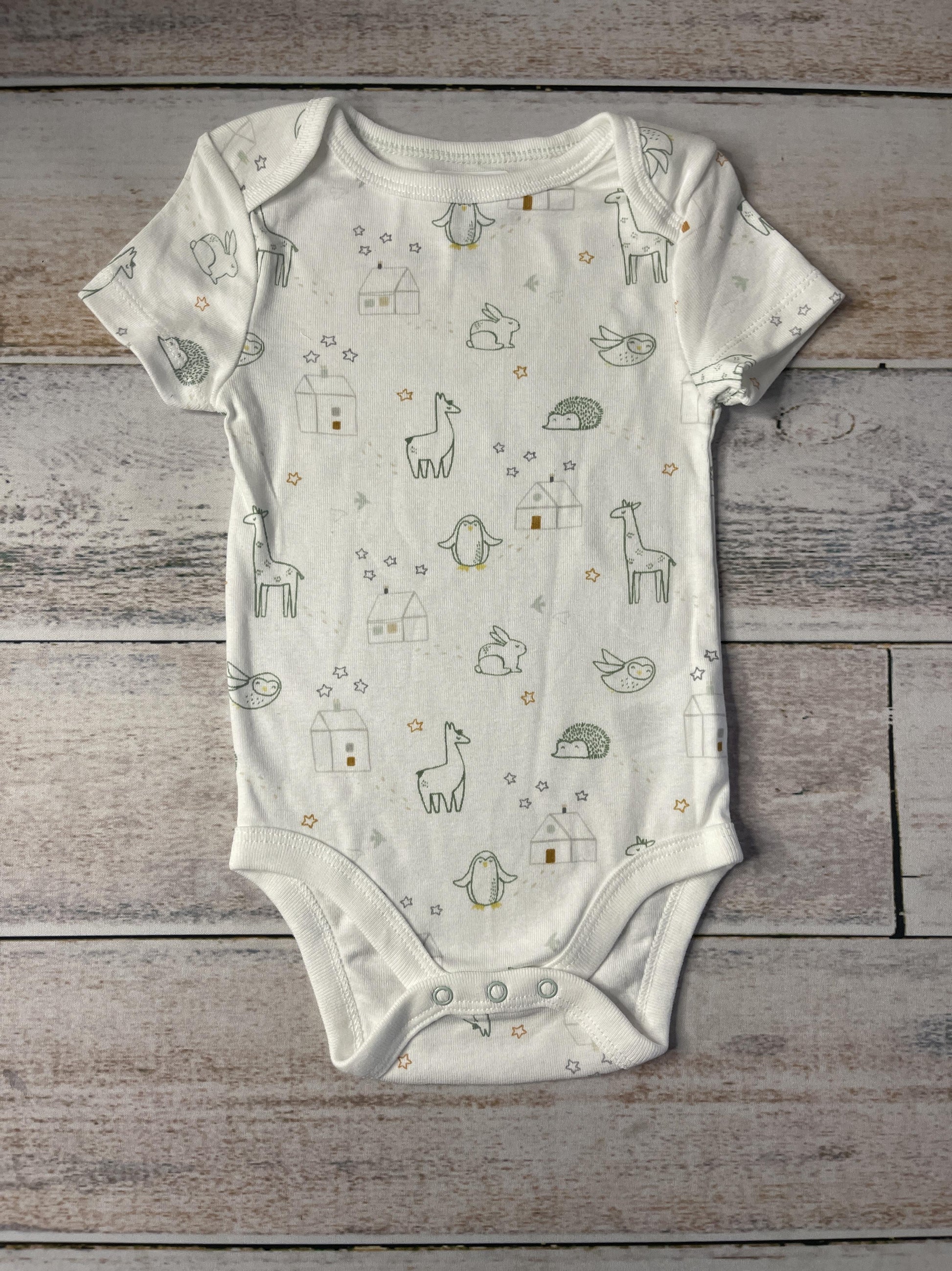 Cloud Island Unisex White Onesie Size: 6-9 months White