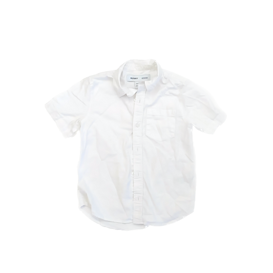 Old Navy Boys White Button Down Short Sleeve Size: 6-7 Years White