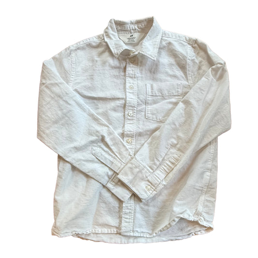H&M Boys White Button Down Long Sleeve Size: 8 Years White