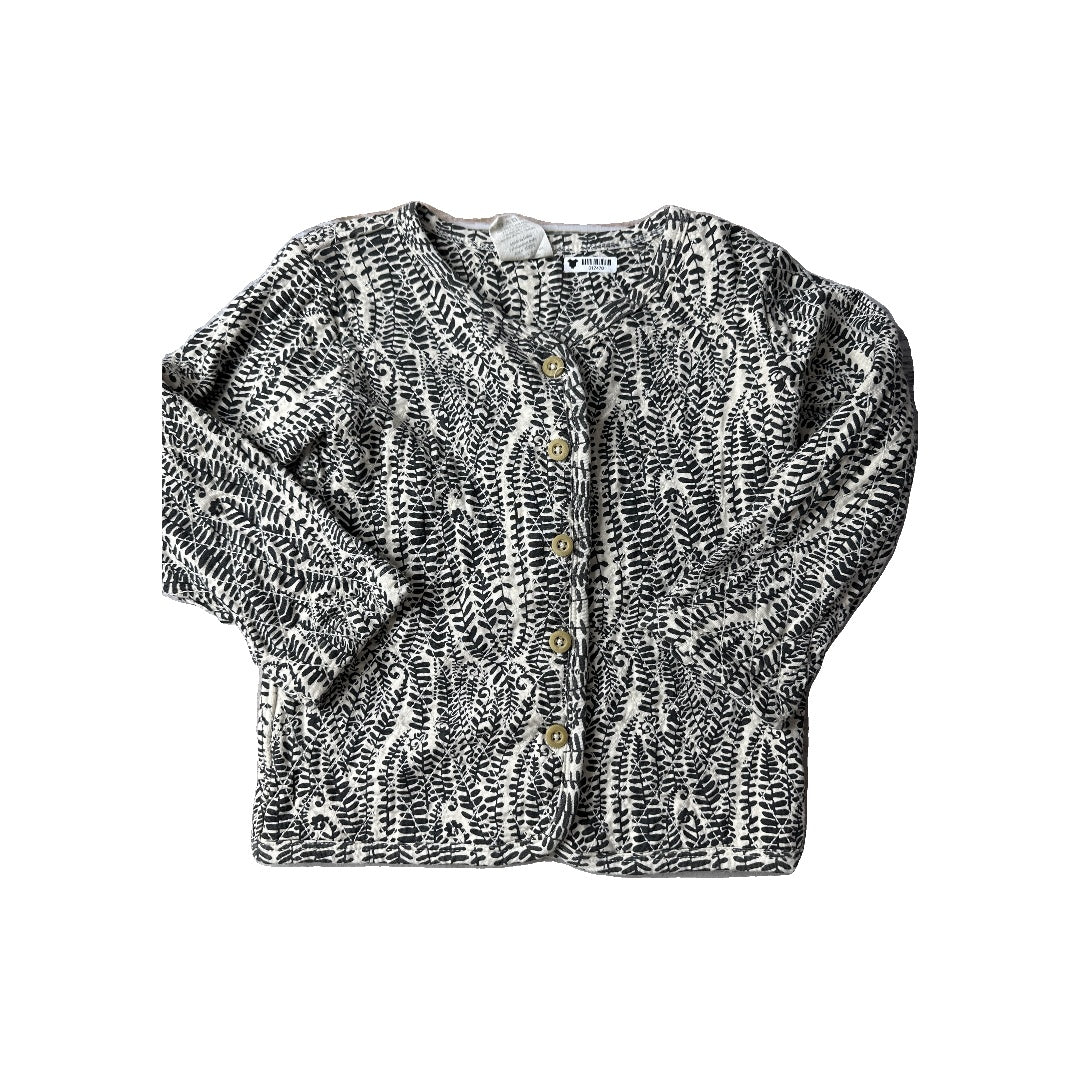 The Woods Unisex Wool White | Black | White Button Down Short Sleeve Size: 3T Wool White | Black | White
