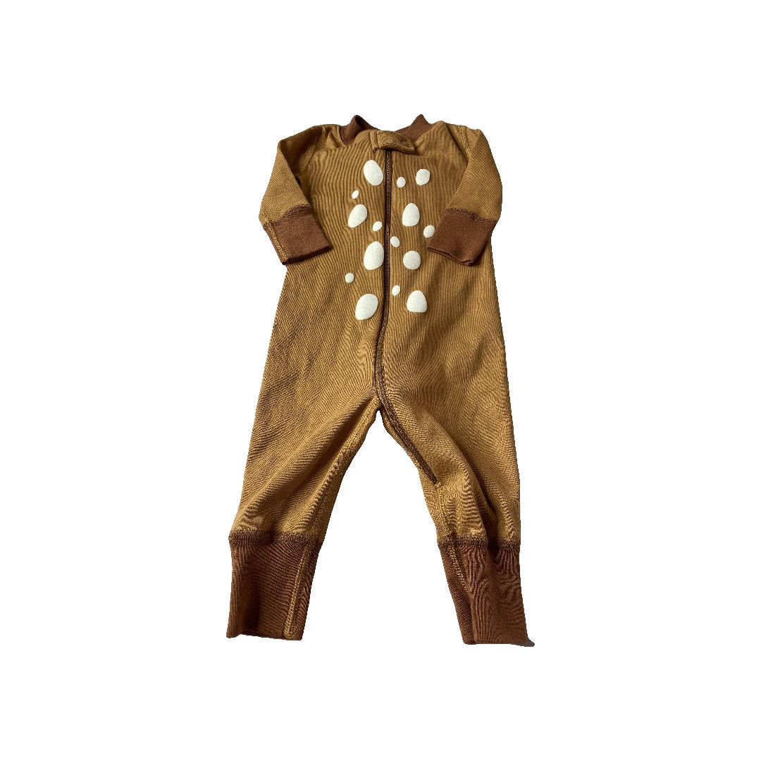 Hanna Andersson Boys Wool White | Brown Long Sleeve Outfit Size: 0-3 months Wool White | Brown