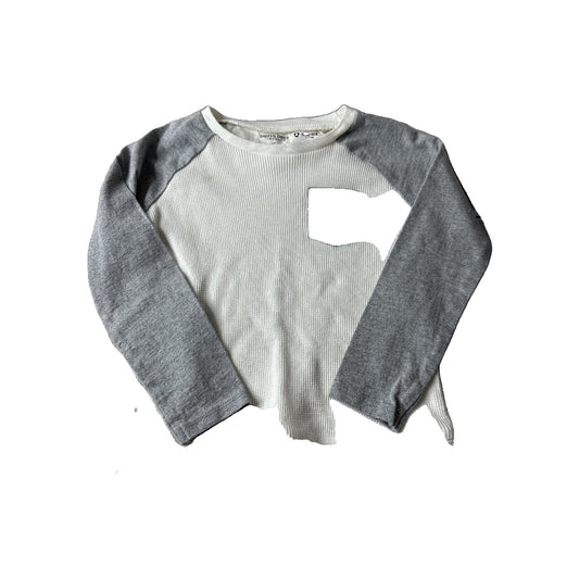 Burt's Bees Boys Wool White | Grey Long Sleeve T-Shirt Size: 3T Wool White | Grey