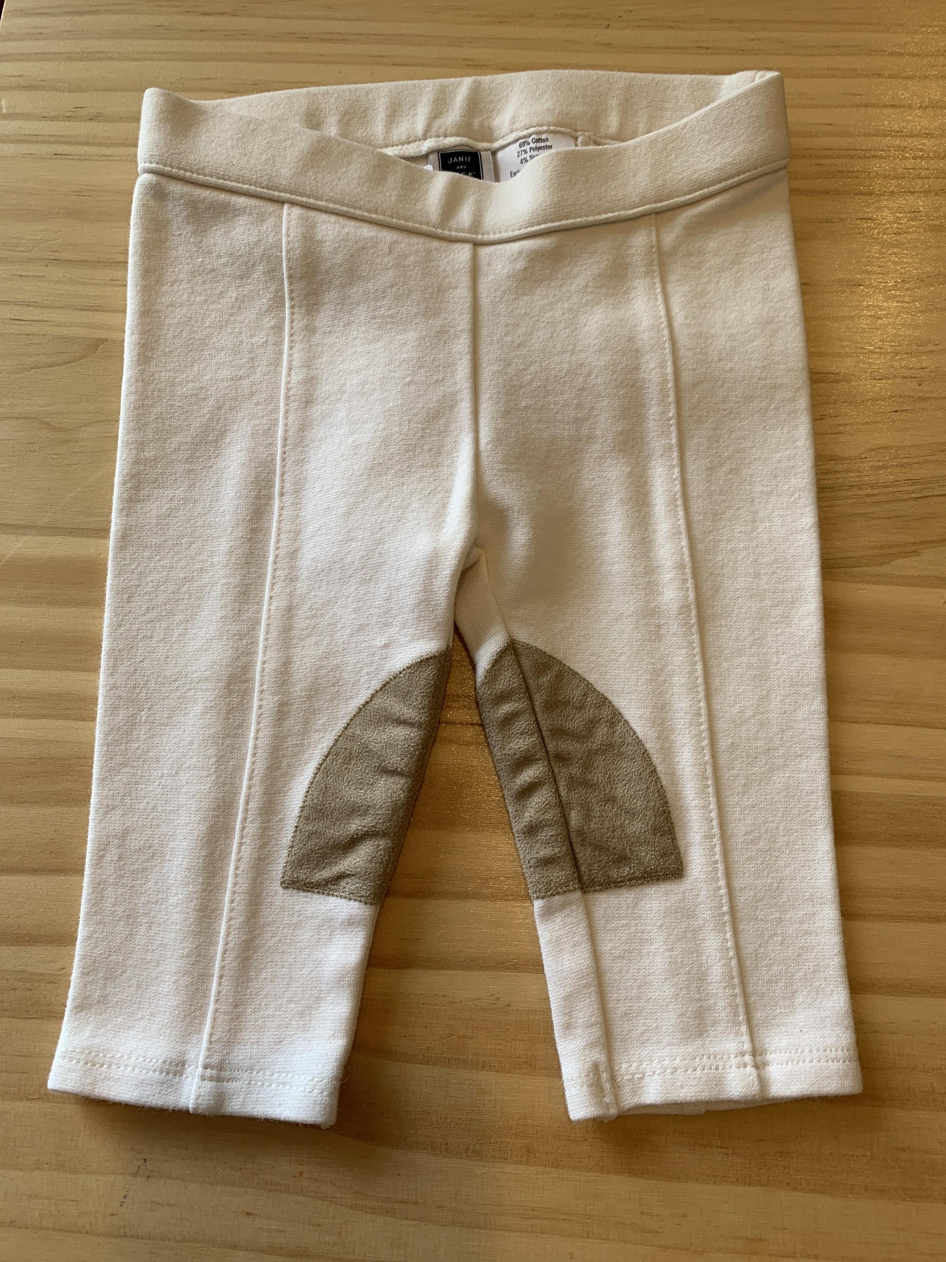 Janie and Jack Girls Wool White | Grey Pants Size: 3-6 months Wool White | Grey