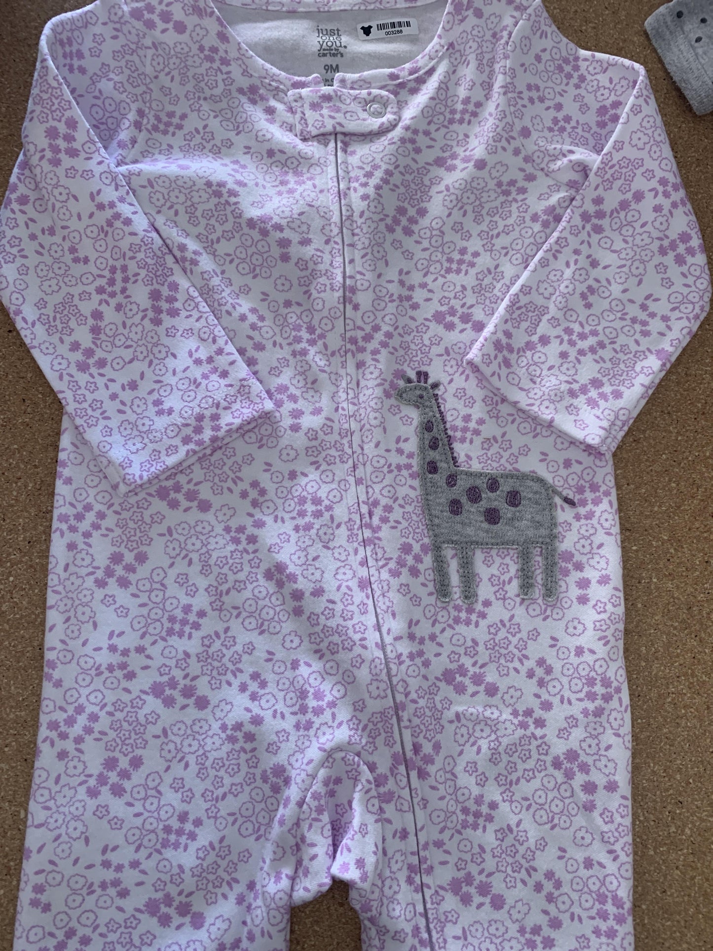 Girls Wool White | Indigo | purple Pajamas Size: 9 months Wool White | Indigo | purple