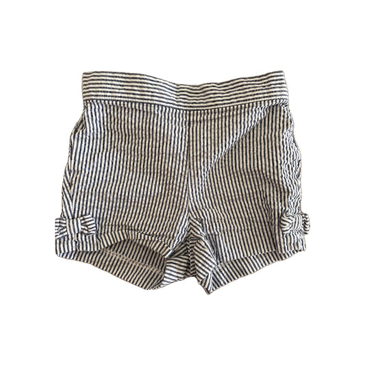 Janie and Jack Girls Wool White | Navy Blue Shorts Size: 12-18 months Wool White | Navy Blue