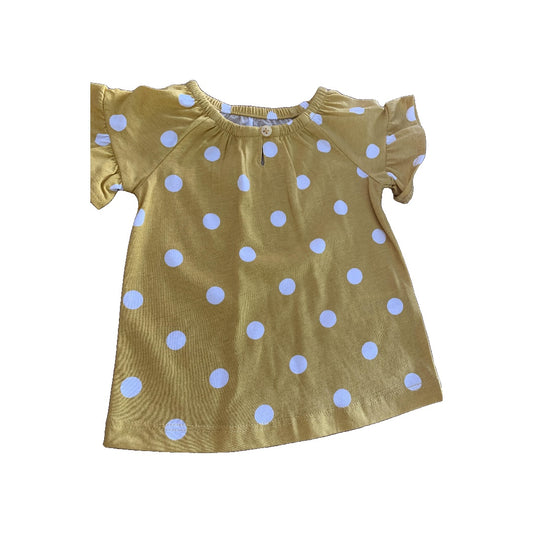 Caters Girls Wool White | polka dot | Yellow Shirt Size: 12 months Wool White | polka dot | Yellow
