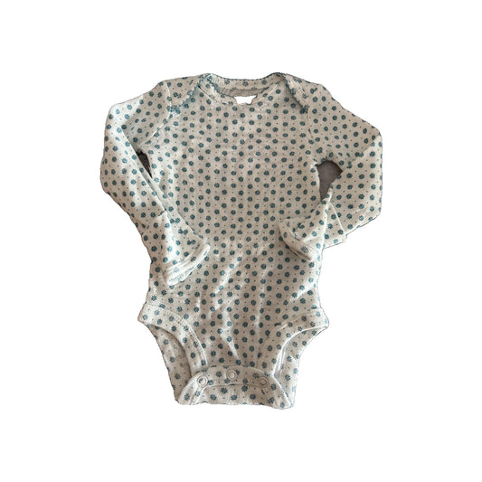 Girls Wool White | Royal Blue Onesie Size: Newborn Wool White | Royal Blue