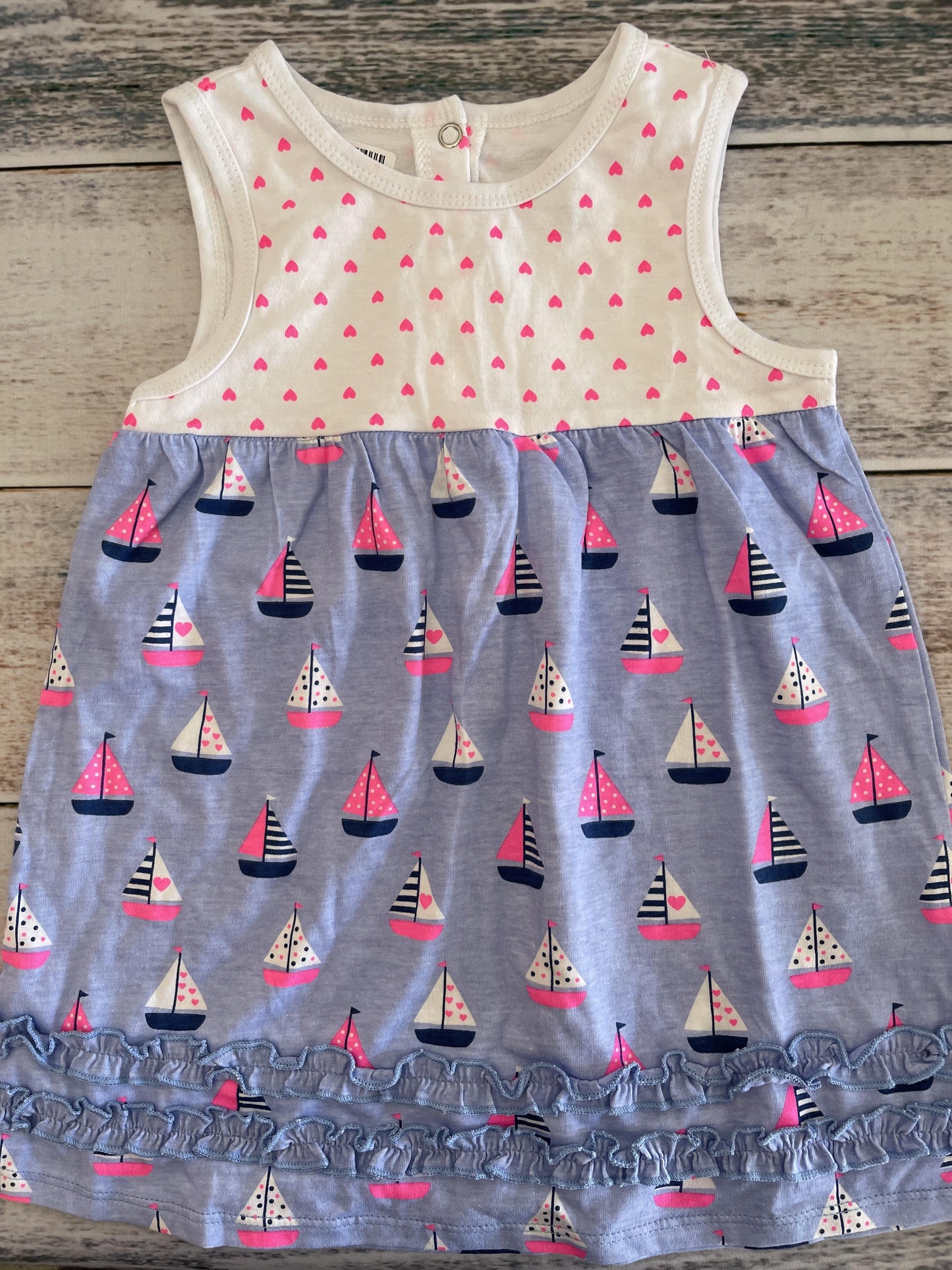 KoalaKids Girls Wool White | White | pink | Light Blue Dress Size: 18 months Wool White | White | pink | Light Blue