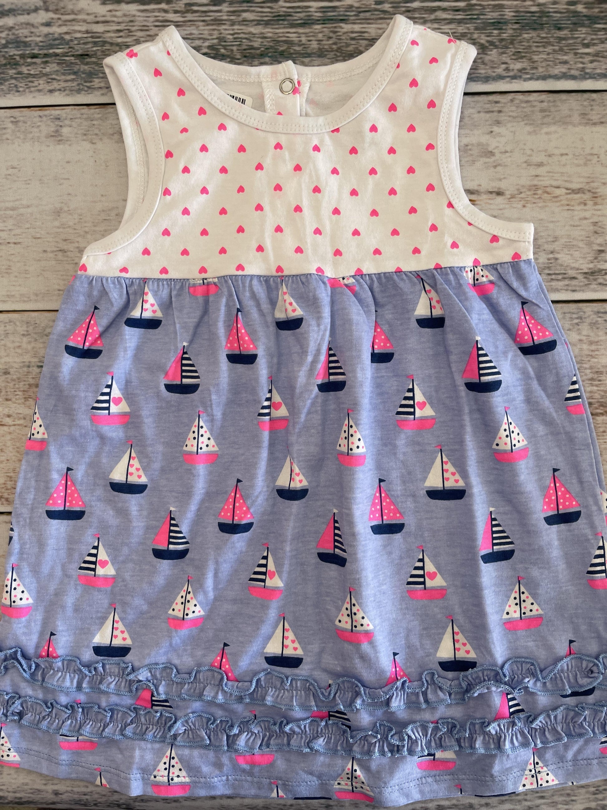 KoalaKids Girls Wool White | White | pink | Light Blue Dress Size: 18 months Wool White | White | pink | Light Blue