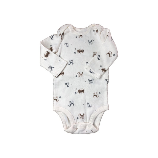 Carters Unisex Wool White Onesie Size: 3-6 months Wool White