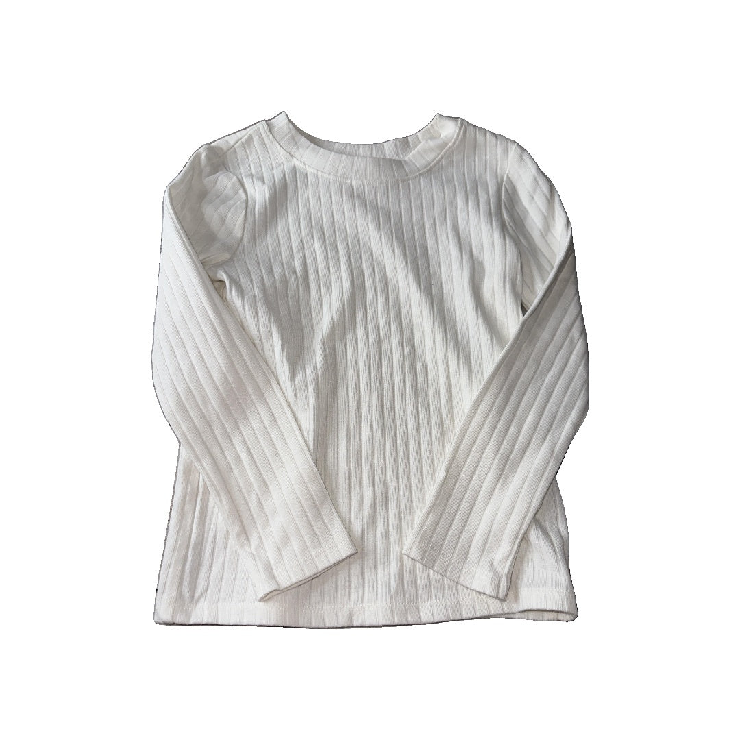 Cat & Jack Girls Wool White Long Sleeve Shirt Size: 5T Wool White