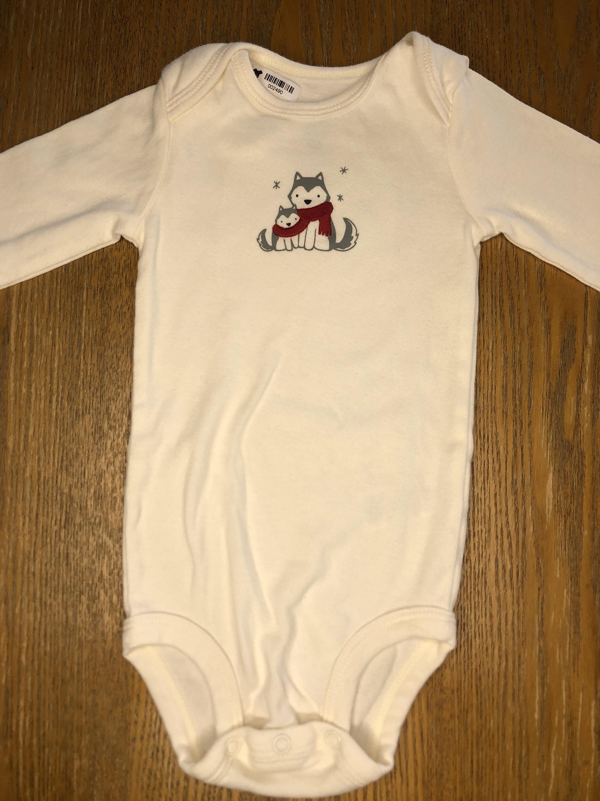 Carters Unisex Wool White Onesie Size: 12 months Wool White