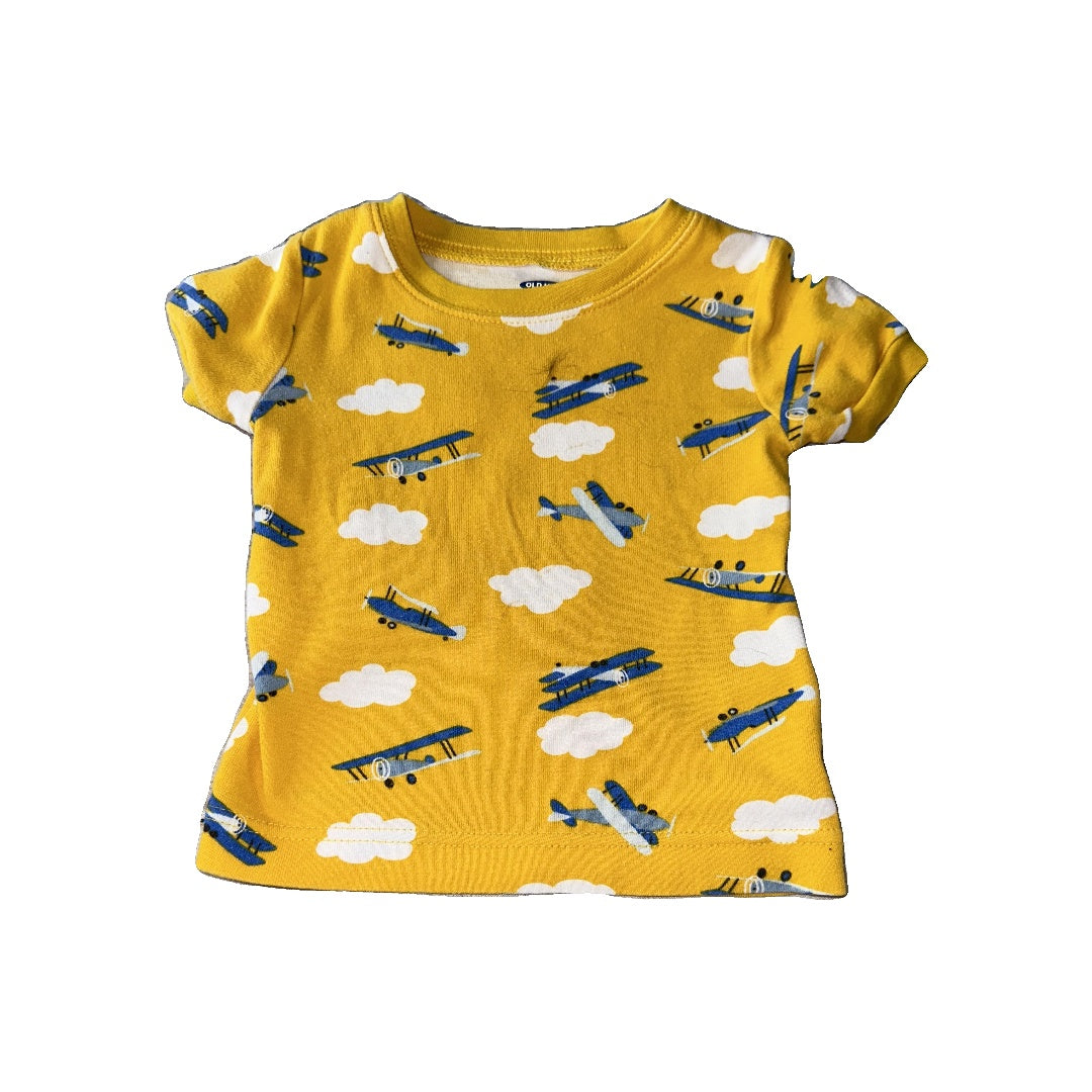 Old Navy Unisex Yellow | airplanes Pajamas Size: 12-18 months Yellow | airplanes