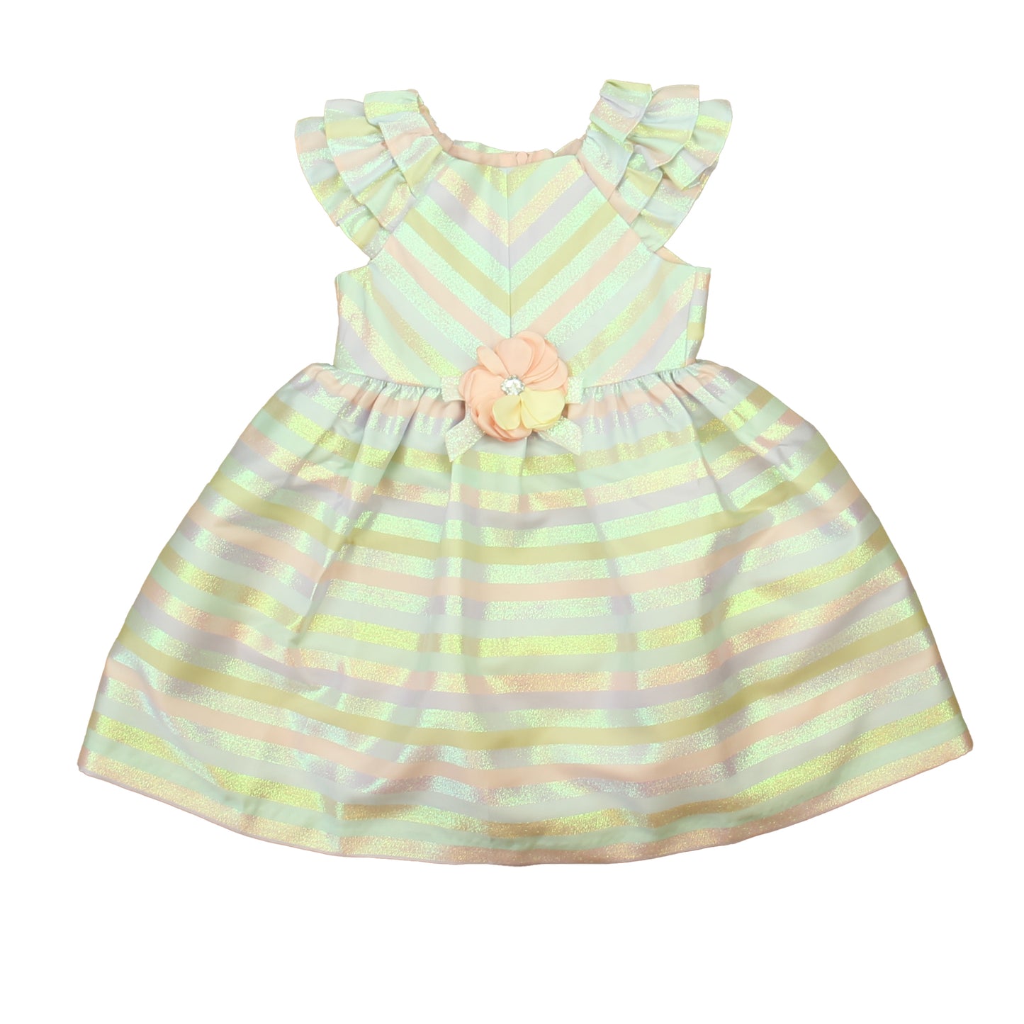 Bonnie Baby Girls Yellow | Aqua | Pink | Purple Special Occasion Dress Size: 24 Months