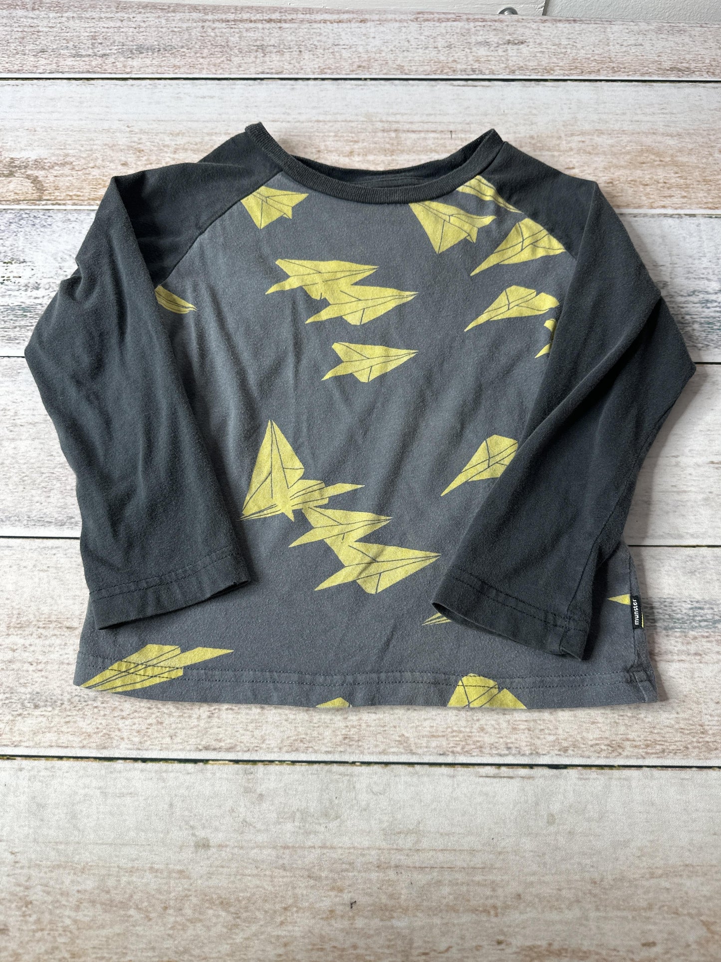 Munster Boys Yellow | Black | Grey Long Sleeve T-Shirt Size: 3T Yellow | Black | Grey