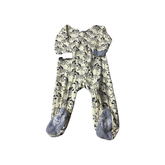 Burt's Bees Unisex Yellow | Black | Zebra Pajamas Size: 6-9 months Yellow | Black | Zebra