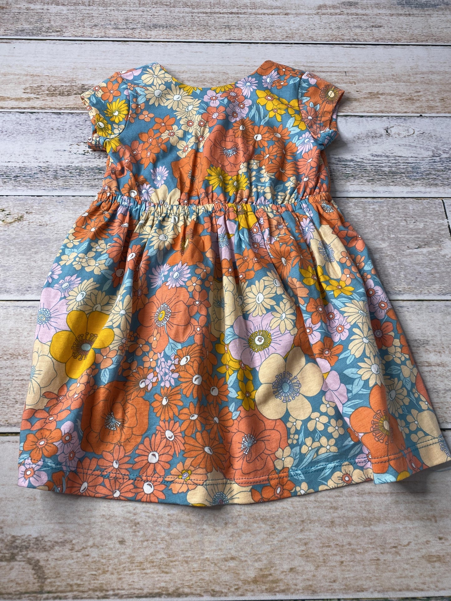 Carters Girls Yellow | Blue | Beige | orange | Flowers Dress Size: 24 months Yellow | Blue | Beige | orange | Flowers