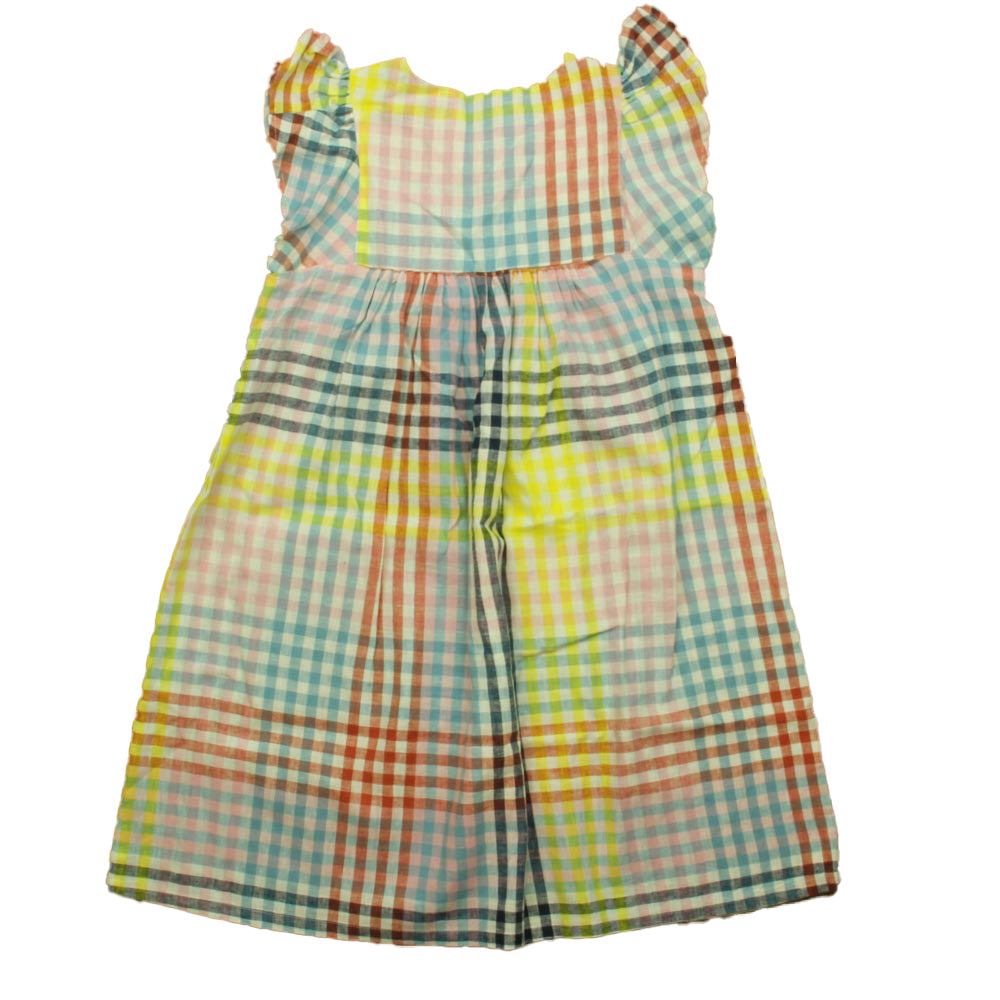 Tea Girls Yellow | Blue Check Dress Size: 10 Years Yellow | Blue Check