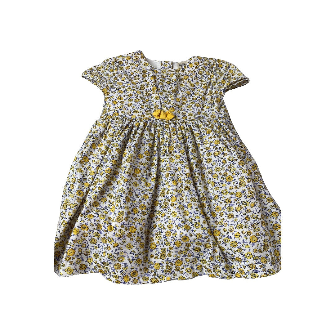 OshKosh Girls Yellow | Blue | Flowers Dress Size: 18 months Yellow | Blue | Flowers