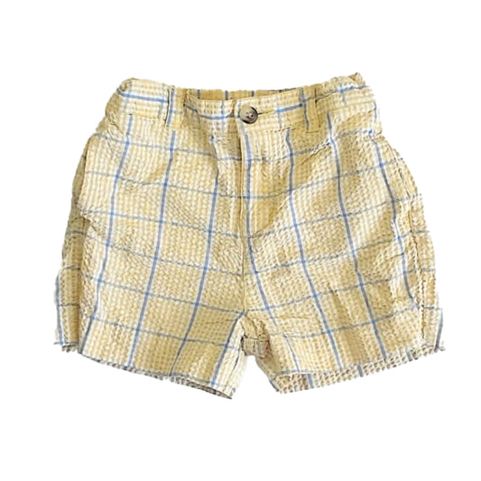 Ralph Lauren Boys Yellow | Blue Plaid Shorts Size: 3T Yellow | Blue Plaid